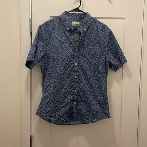 Men’s Large Blue Floral Button Up
